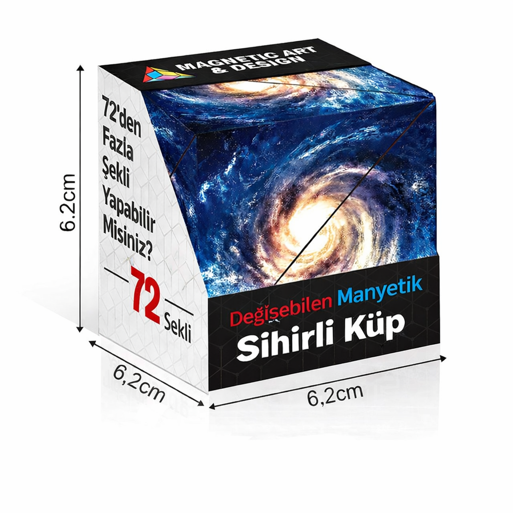 Manyetik Dönüşen Sihirli Küp – 72+ Şekil